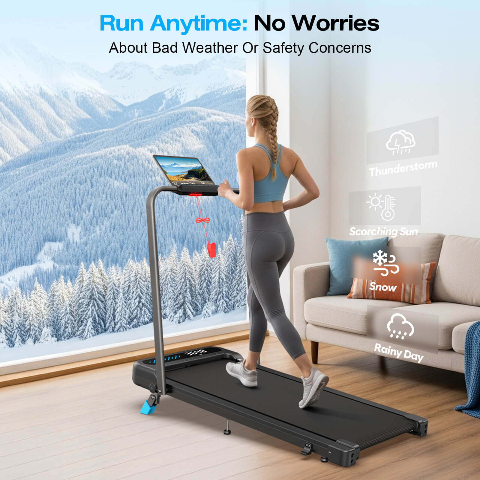 TM037 Folding Treadmill With Incline For Home