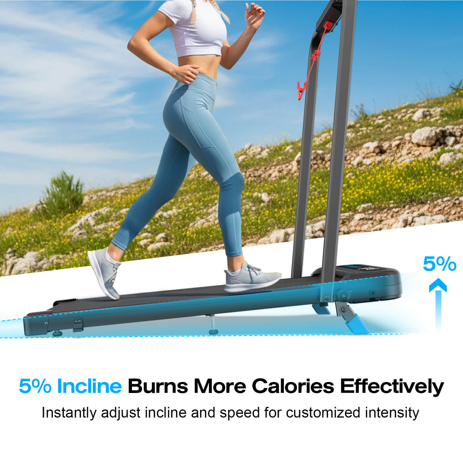 TM037 Folding Treadmill With Incline For Home