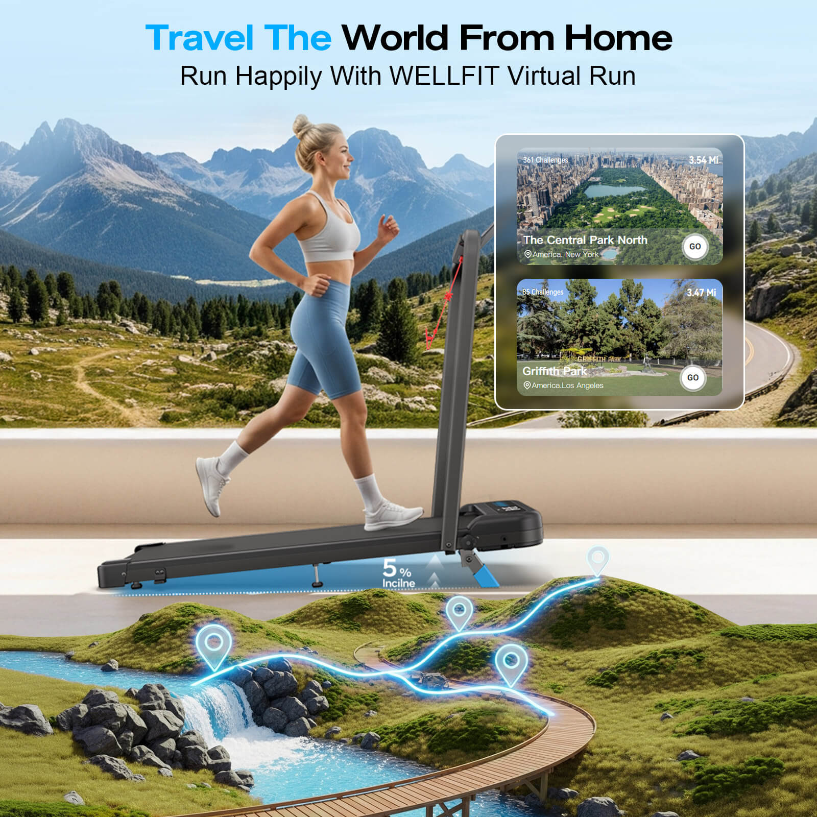 TM037  Folding Treadmill With Incline For Home
